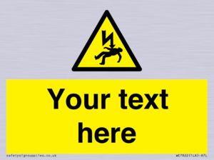 Custom Warning danger of death by electrocution